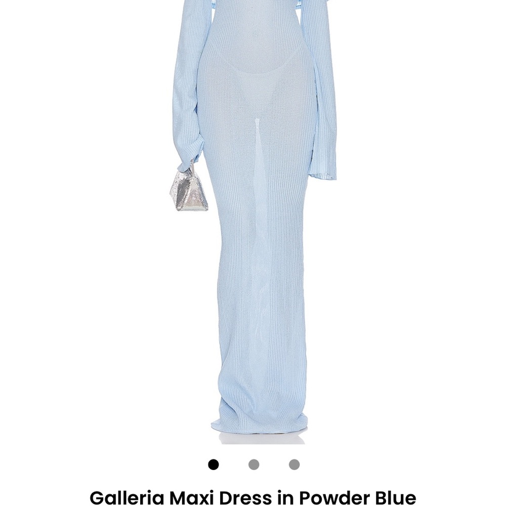 SER.O.YA Powder Blue Long Sleeve Dress